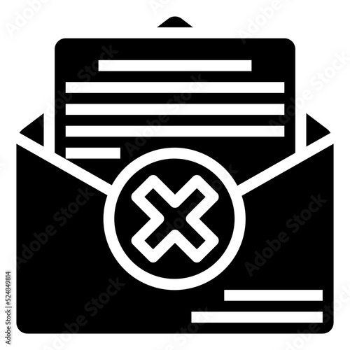 FAILED EMAIL glyph icon