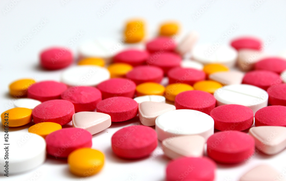 Several kinds of drug tablet isolated on the white background Several kinds of drug tablet isolated on the white background