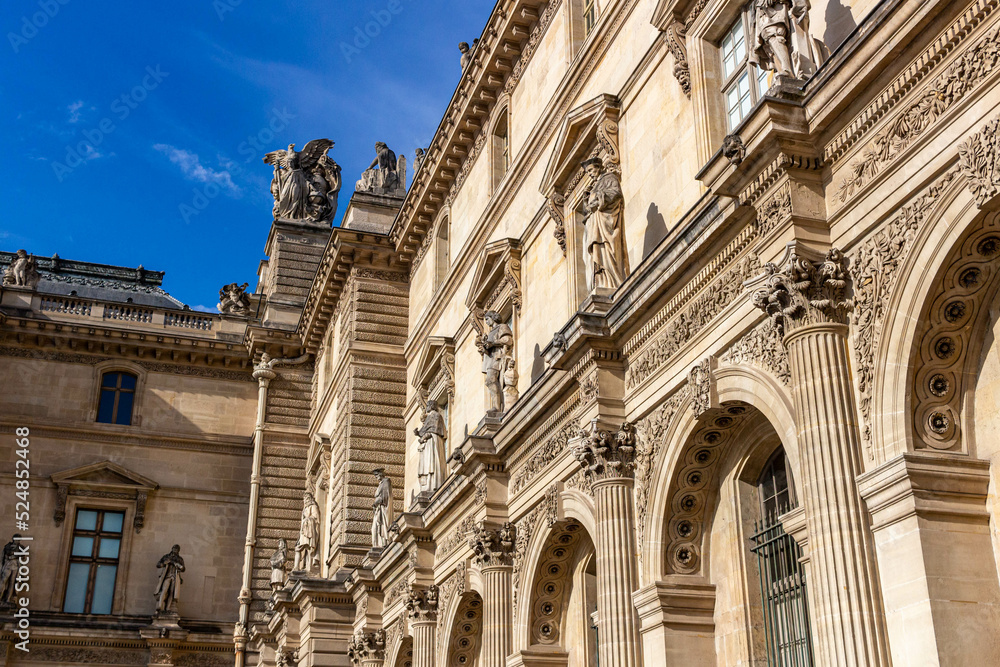 Facade of  Louvre bulding