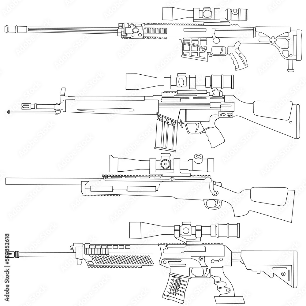 Coloring Pages Gun