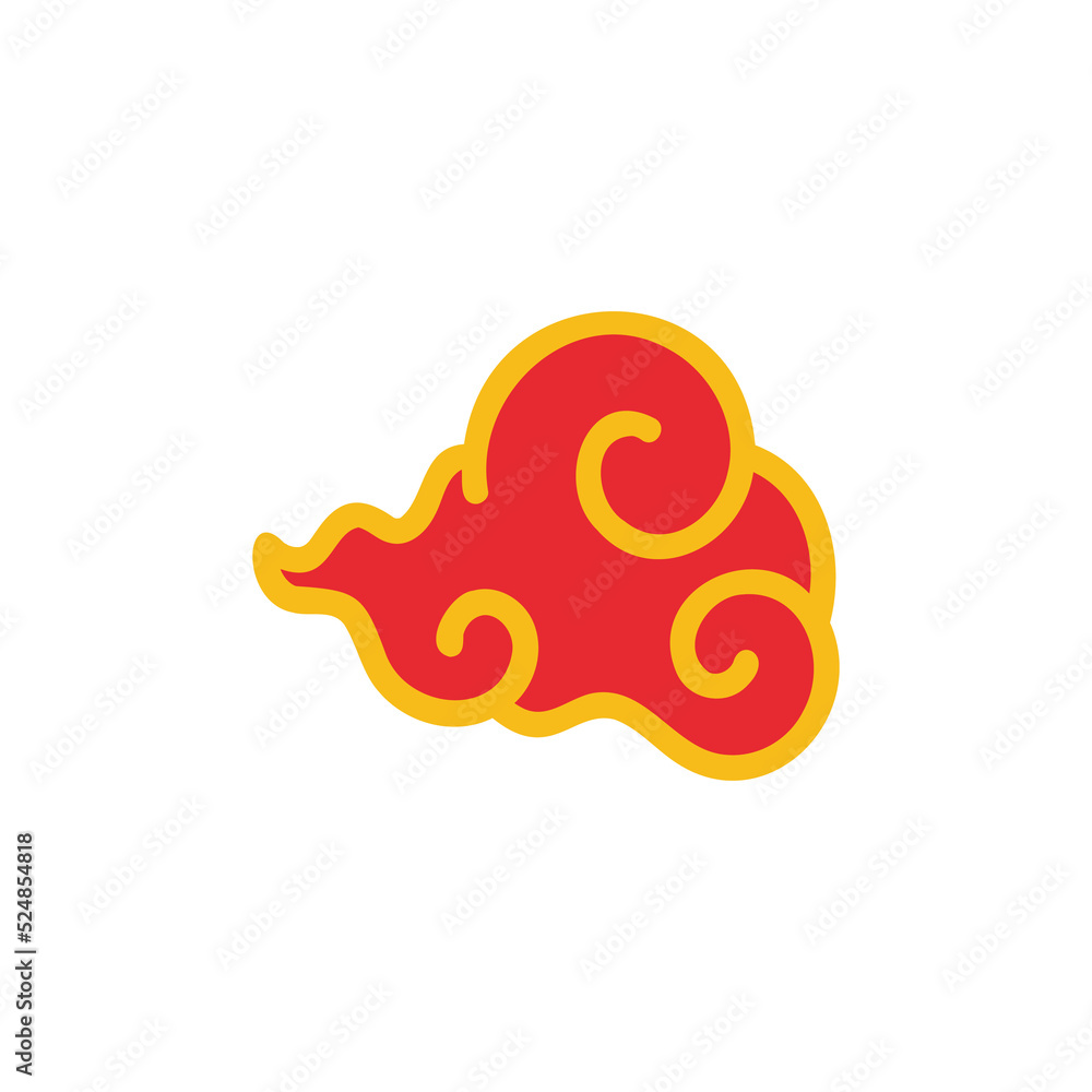 chinese red cloud element for decorating the Chinese New Year chinese red cloud element for decorating the Chinese New Year
