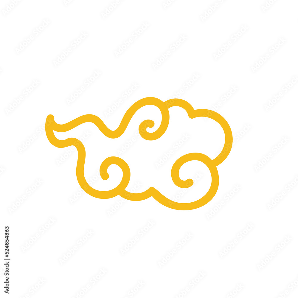 Golden cloud pattern. Chinese clouds for Chinese New Year decorations