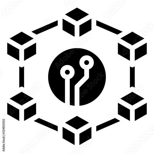 BLOCKCHAIN  glyph icon