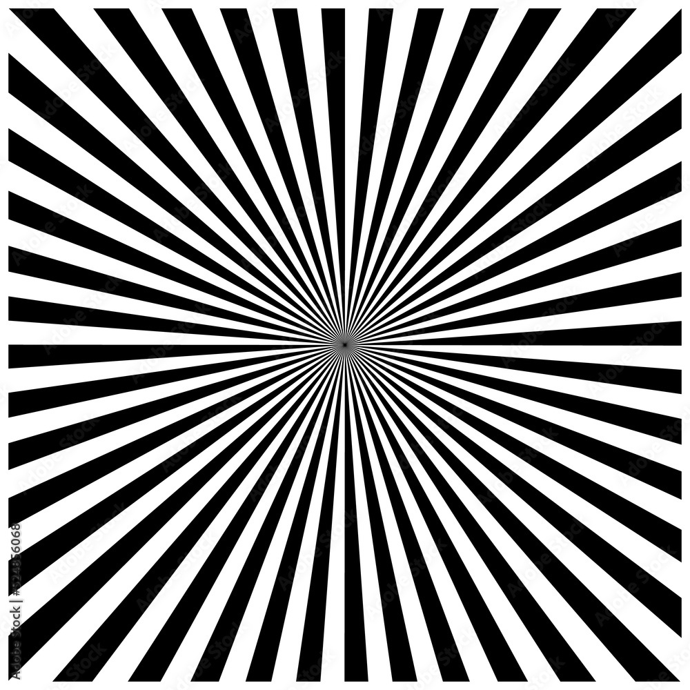 Obraz premium black and white sunburst comic background