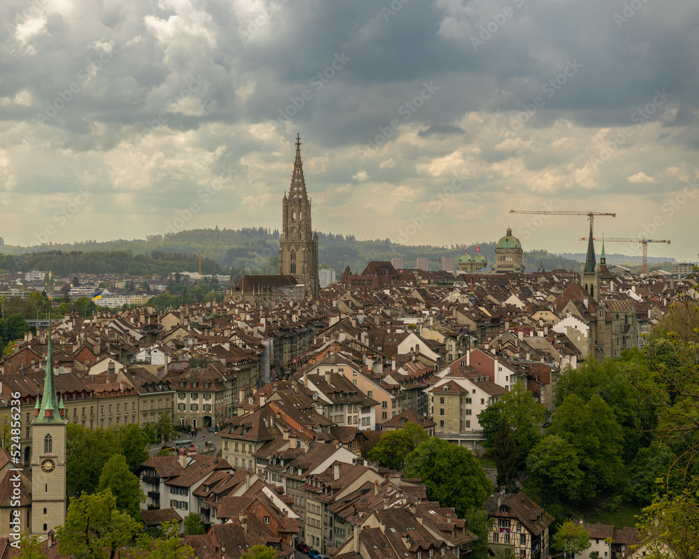 Aerial view of Bern Switzerland