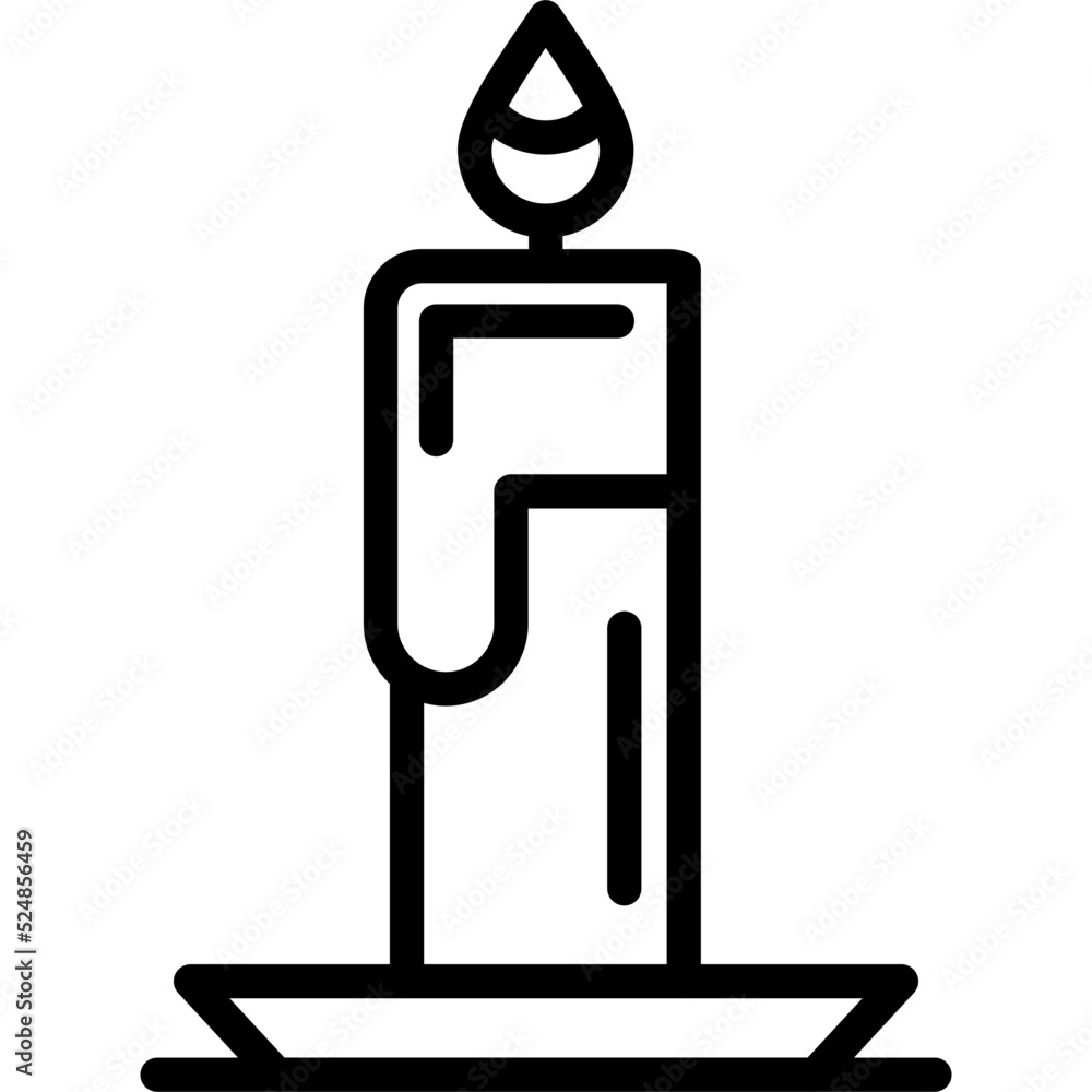 Obraz premium Candle Icon