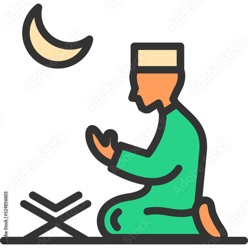 Muslim Praying Icon