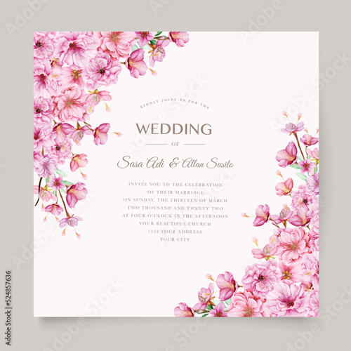 beautiful cherry blossom border and frame design