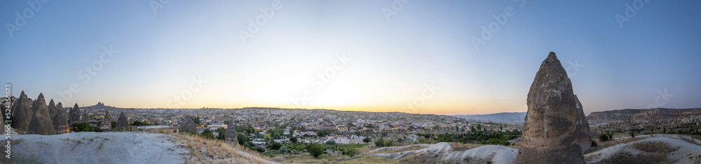 Cappadocia mountain panorama, Turkey, Goreme village