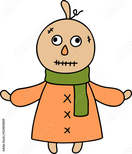 Cute Halloween Pumpkin, Pumpkin kid doy and girl illustration, Halloween decorations