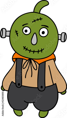 Cute Halloween Pumpkin, Pumpkin kid doy and girl illustration, Halloween decorations