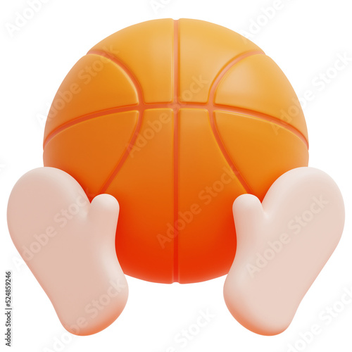 Billede på lærred rebound 3d render icon illustration