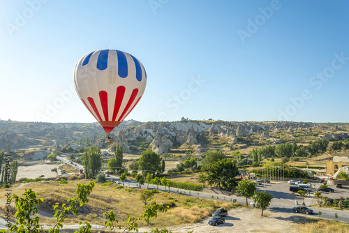 Hot air balloon flight over Cappadocia, Turkey, Goreme village, hot air balloon parade © Марем Гукежев