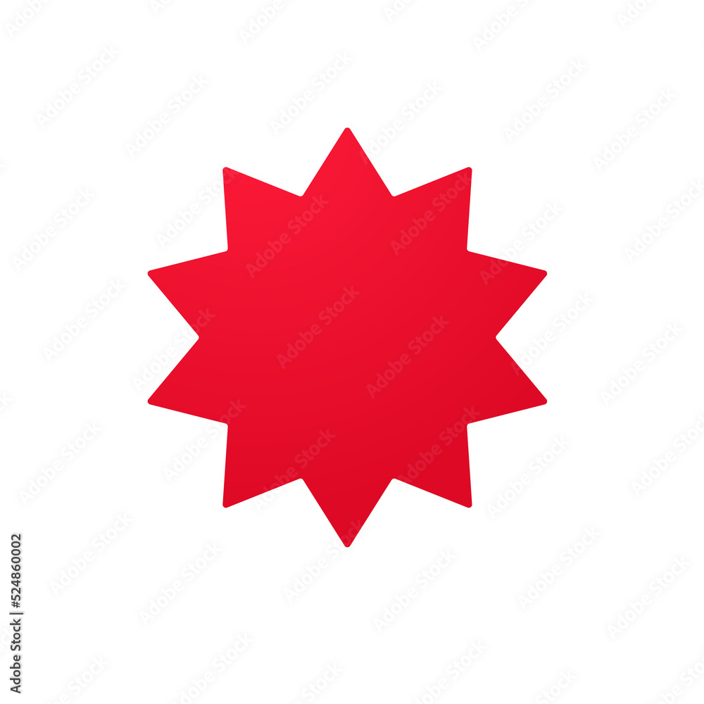 red basic shape for new product stickers special offer label red basic shape for new product stickers special offer label