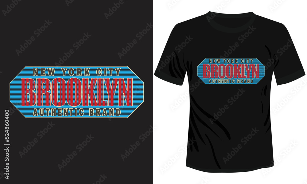 Fototapeta premium New York City Brooklyn Authentic Brand T-shirt Design