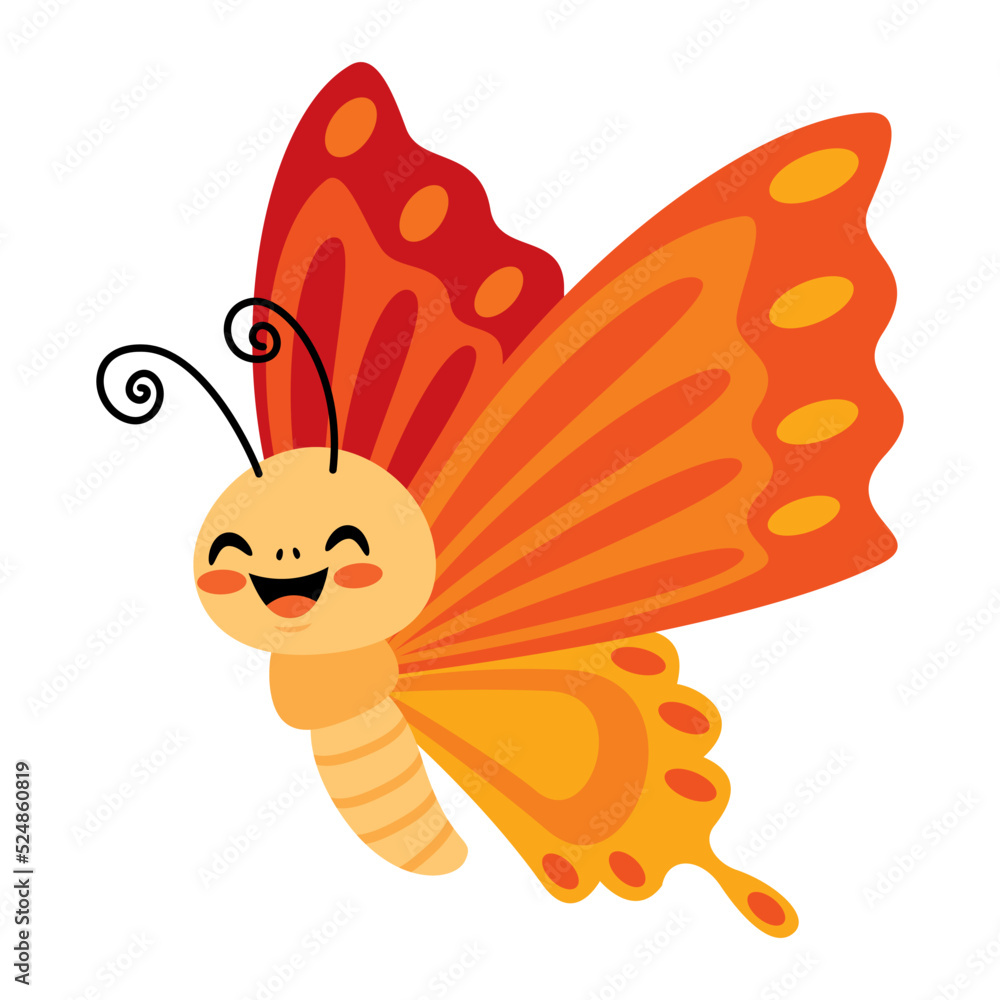 Flat Drawing Of A Butterfly Flat Drawing Of A Butterfly