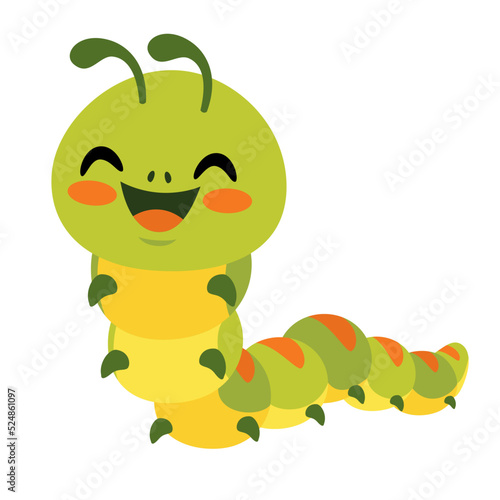 Cartoon Illustration Of A Caterpillar