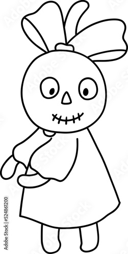Cute Halloween Pumpkin, Pumpkin kid doy and girl illustration, Halloween decorations