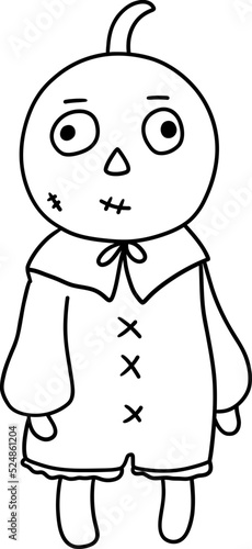 Cute Halloween Pumpkin, Pumpkin kid doy and girl illustration, Halloween decorations
