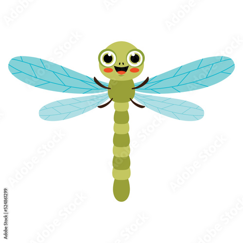 Cartoon Illustration Of A Dragonfly