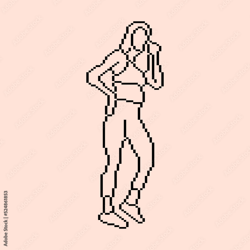 Pixeled human element Pixeled human element