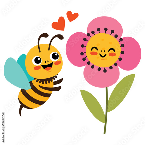 Cartoon Illustration Of A Bee