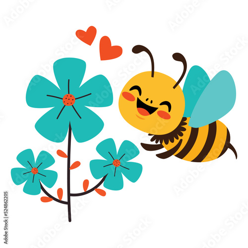 Cartoon Illustration Of A Bee