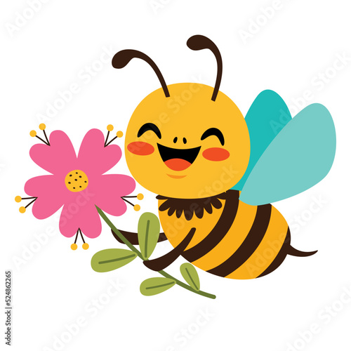 Cartoon Illustration Of A Bee