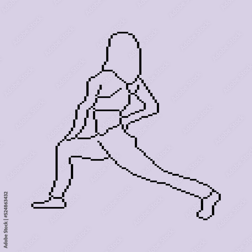 Fototapeta premium Pixeled human element