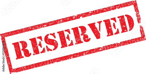 Reserved Stamp - Vector, Text Sign & Symbol Illustration.