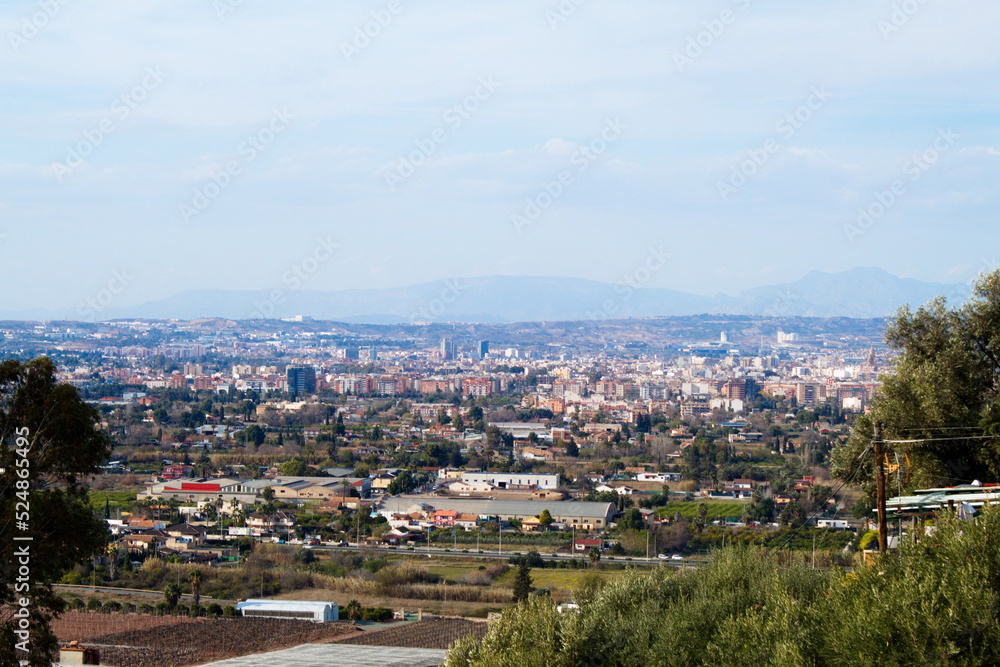 View of the city in an environment of economic progress View of the city in an environment of economic progress