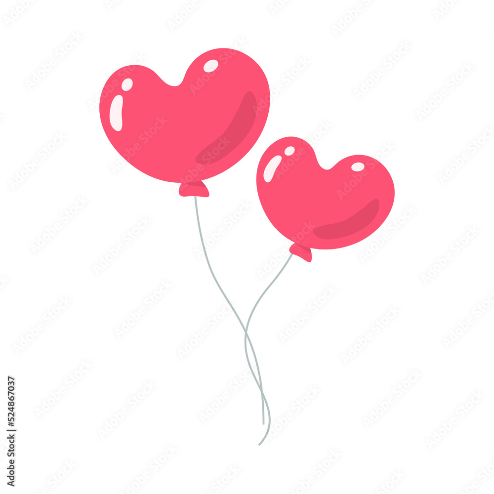 Balloon vector. colorful balloons tied with string for kids birthday party