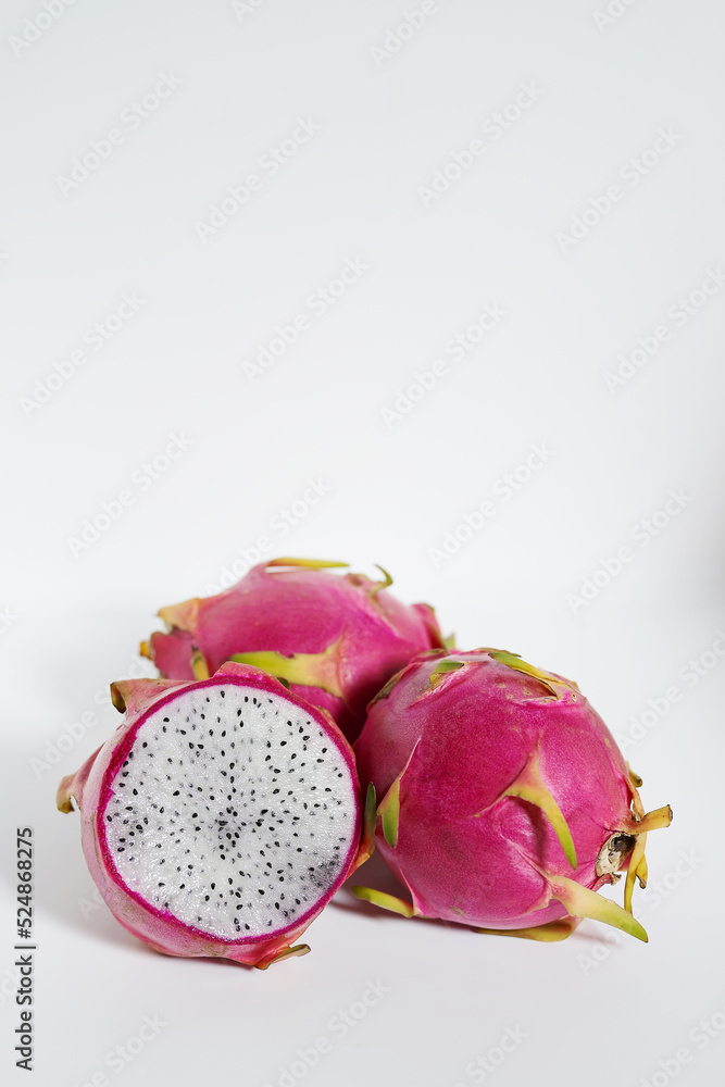 Dragon Fruit isolated on white background. Dragon Fruit isolated on white background.