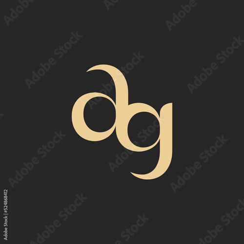 AG Logo design black gold 