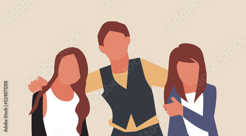 家族・兄弟・友達・人物イラスト　Family, siblings, friends, person illustration