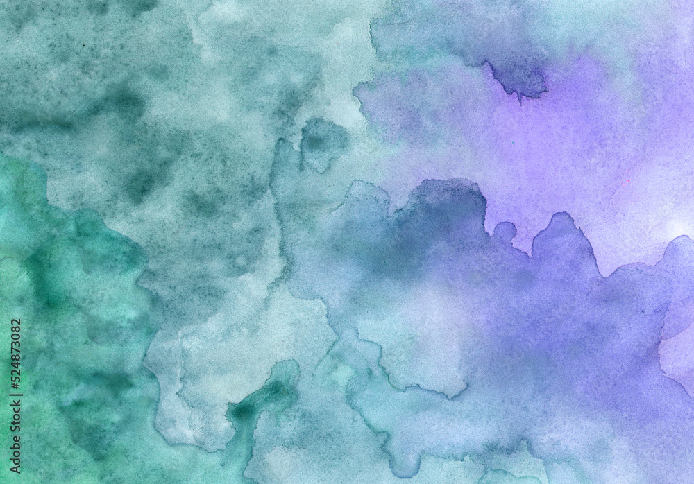 hand drawn abstract blue watercolor background