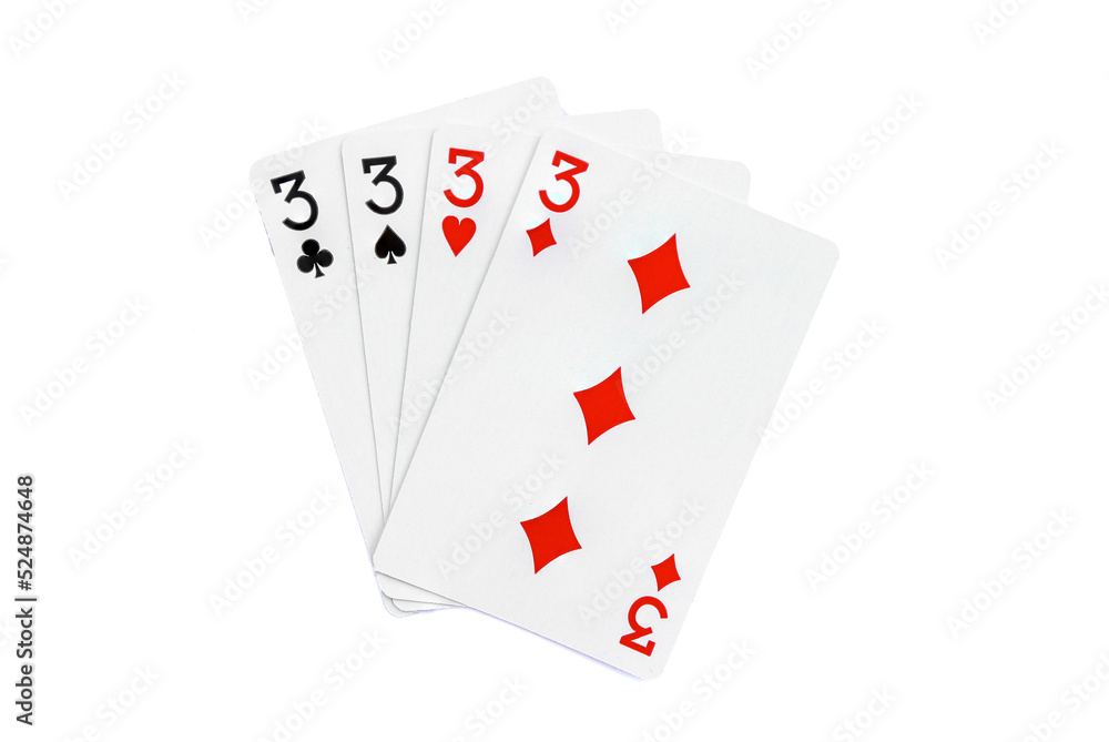 Royal Flush playing cards on a white background. Royal Flush playing cards on a white background.