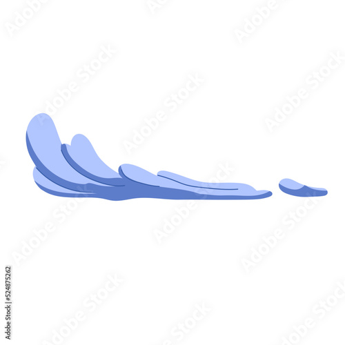Smoke cloud animation. Fast speed track. Abstract air, wind blow. Gas and fume steam. Isolated vector illustration