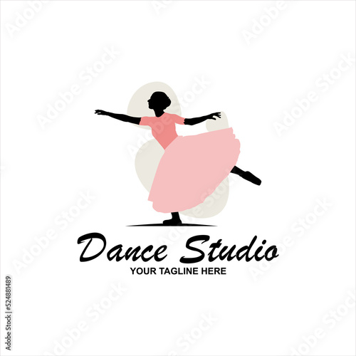 Rhythmic gymnast in professional arena logo