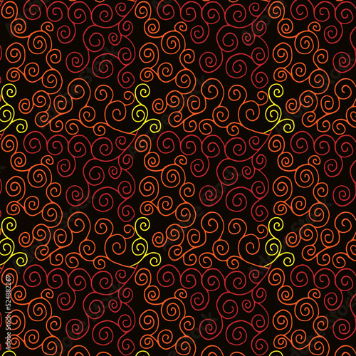 Vector ornament colored swirls. For print and web.