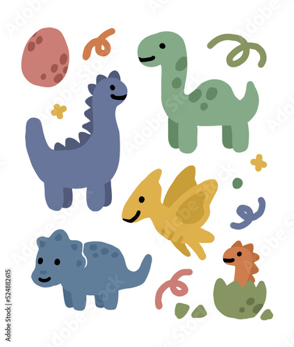 set of dinosaur