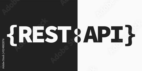 REST API symbol, Representational State Transfer emblem.