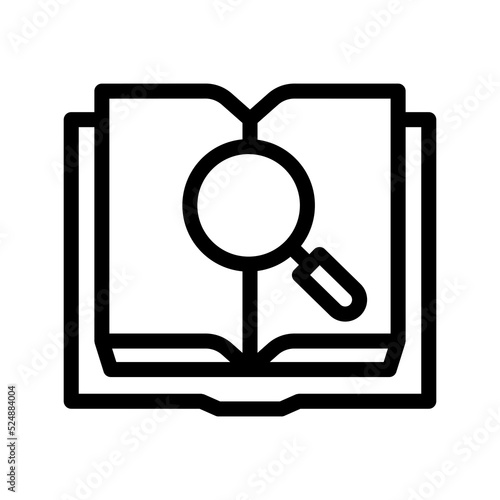 open book line icon illustration vector graphic