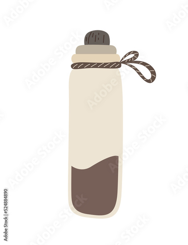 Collection of vector magic fairy tale elements, icons and illustrations. Bottle with potion.