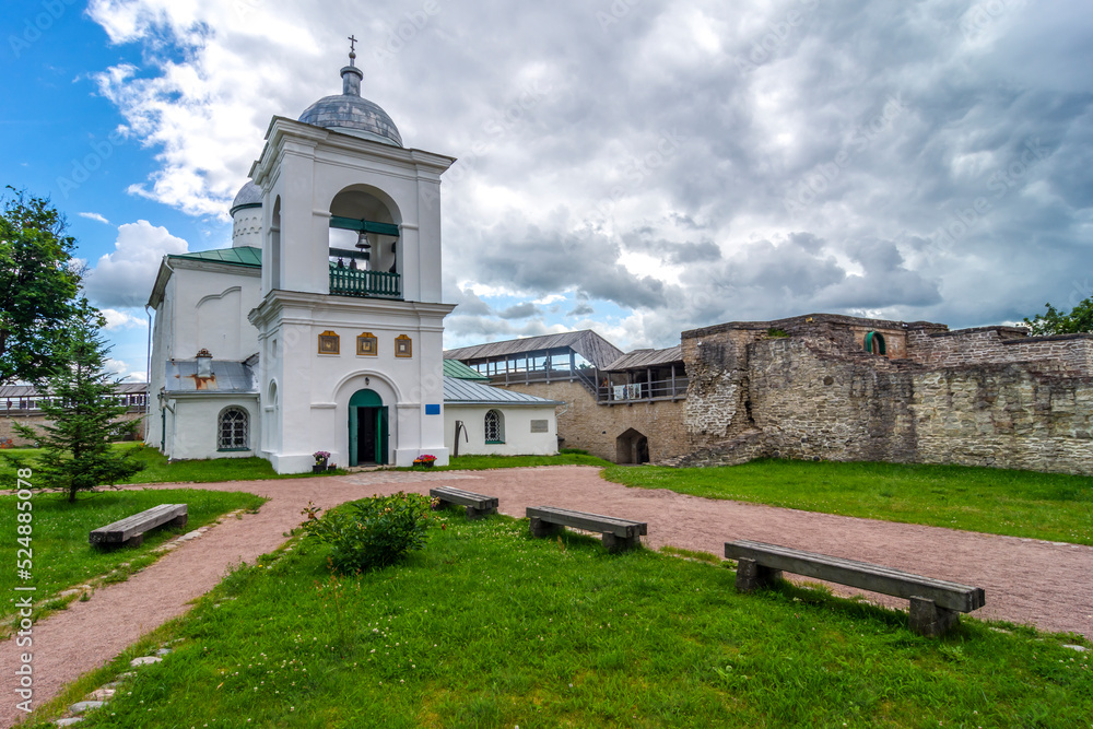 Nikolsky Cathedral (Nicholas the Wonderworker) on the territory of Izborsk fortress, Izborsk, Pskov region, Russia