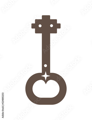 Collection of vector magic fairy tale elements, icons and illustrations. Key.