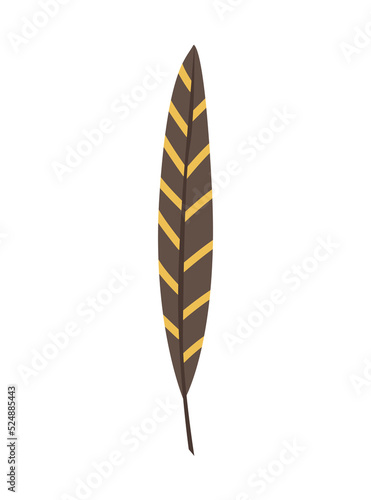 Collection of vector magic fairy tale elements, icons and illustrations. Feather.