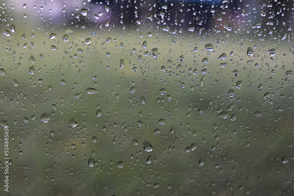 water drops on glass