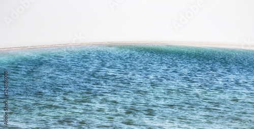  white sand dunes of Lencois Maranhenses with rain water pools photo