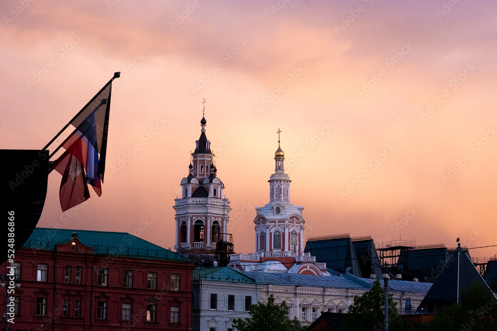 Sunset on Red Square in Moscow